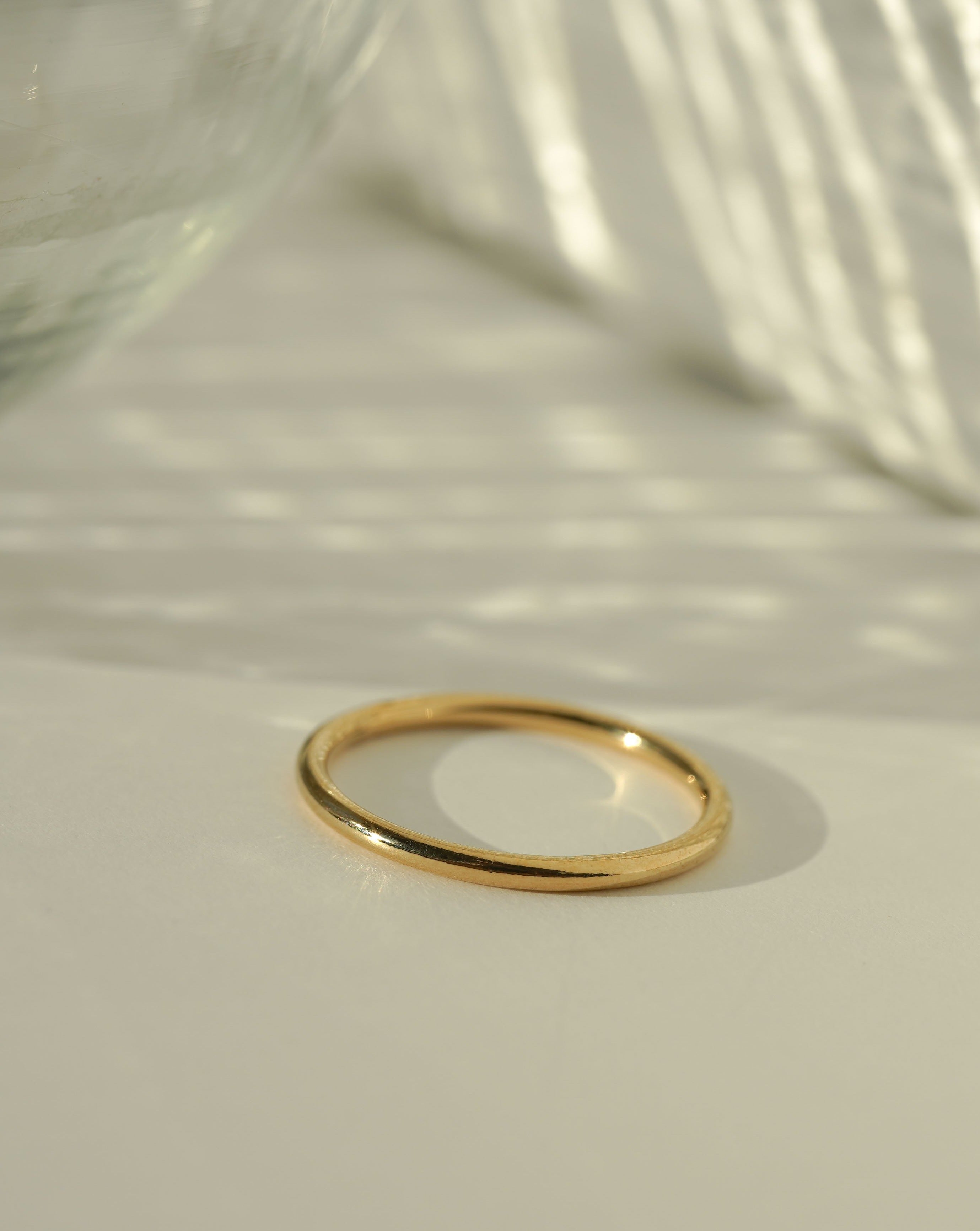 Berkley Ring by KOZAKH. A simple 2mm thick stackable ring crafted in 14K Gold Filled.