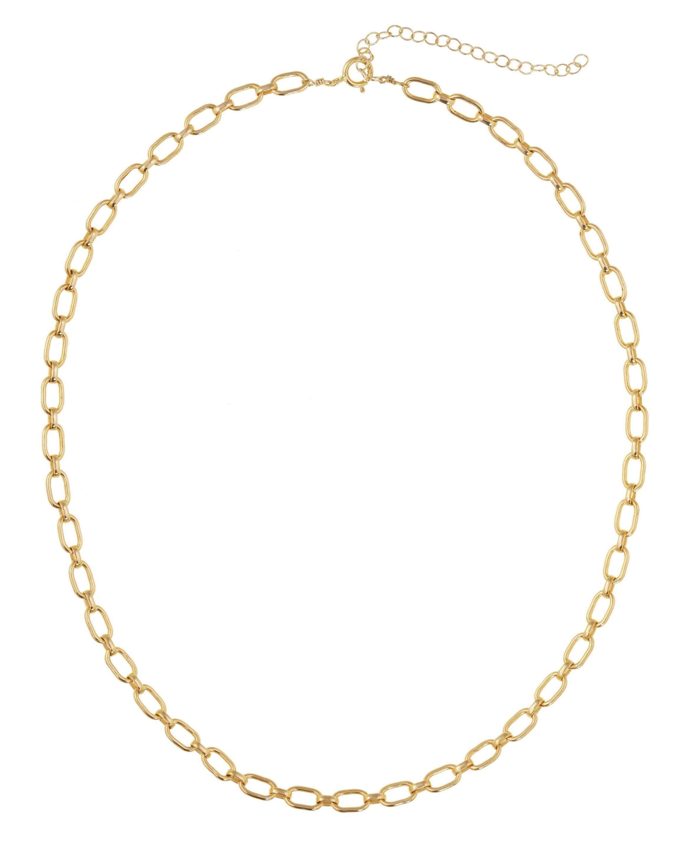 Calle Chain Necklace by KOZAKH. A 14 to 16 inch adjustable length chain necklace in 14K Gold Filled.