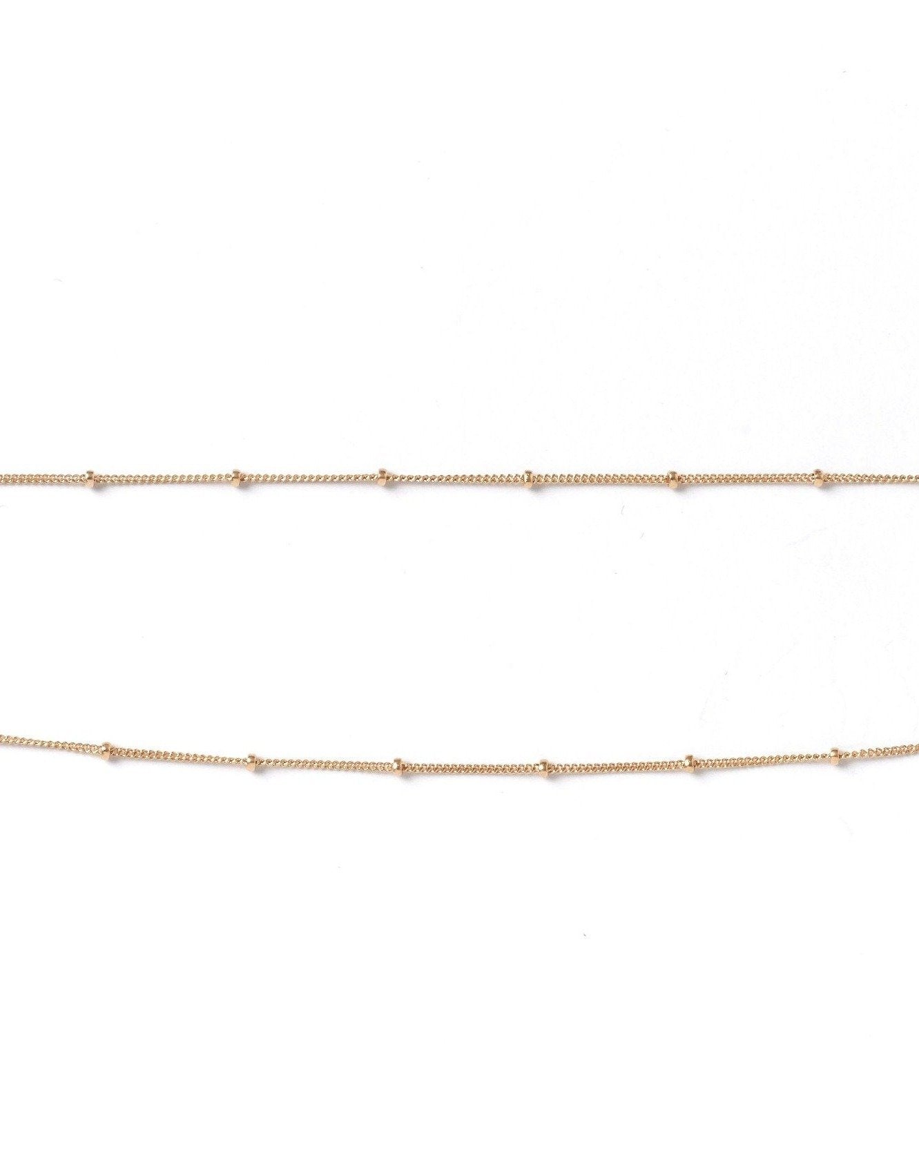 Galas Choker by KOZAKH. A 14 to 16 inch adjustable length double chain style choker necklace in 14K Gold Filled.