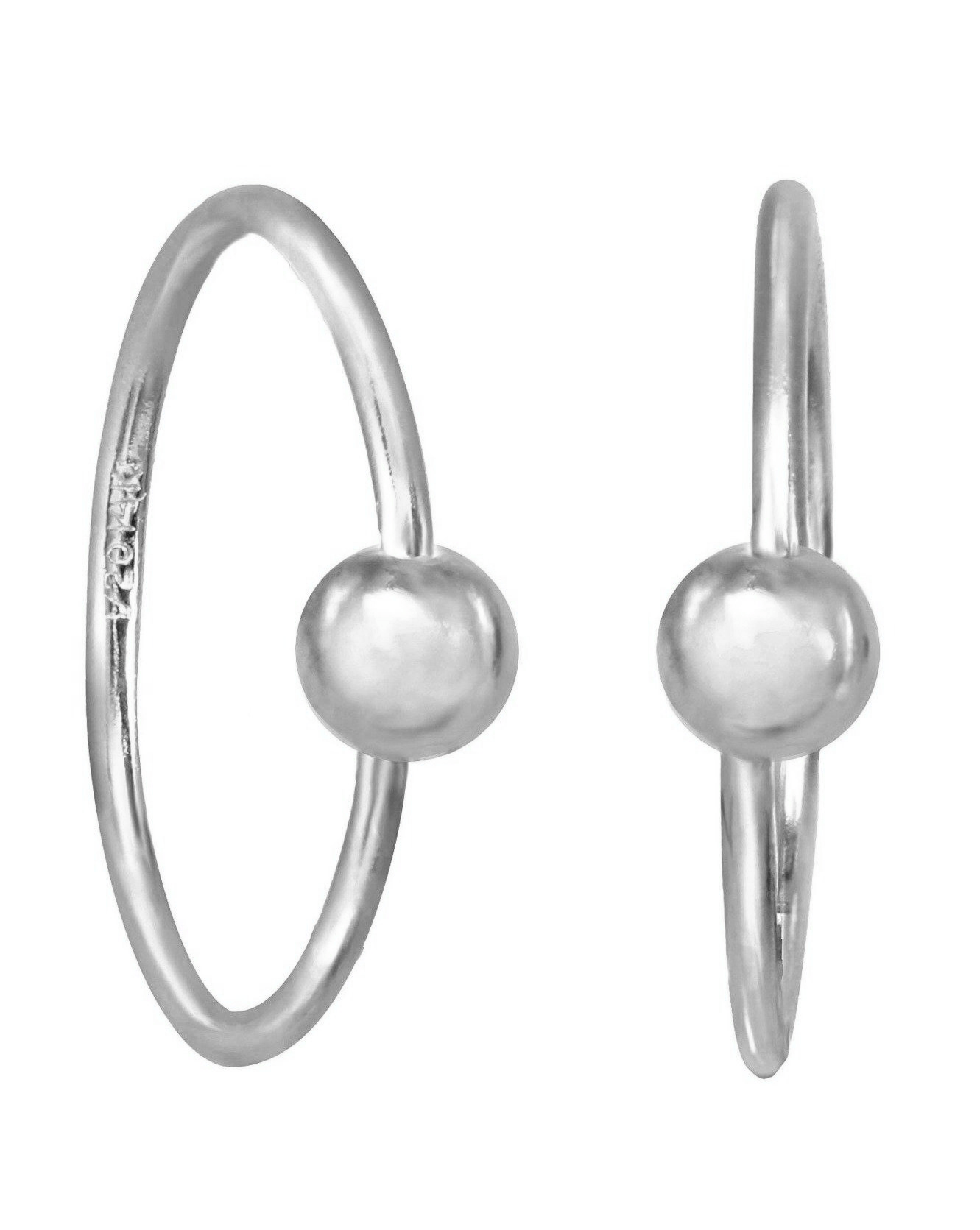 Harlie Hoop Earrings by KOZAKH. 12mm snap hoop earrings, crafted in Sterling Silver.