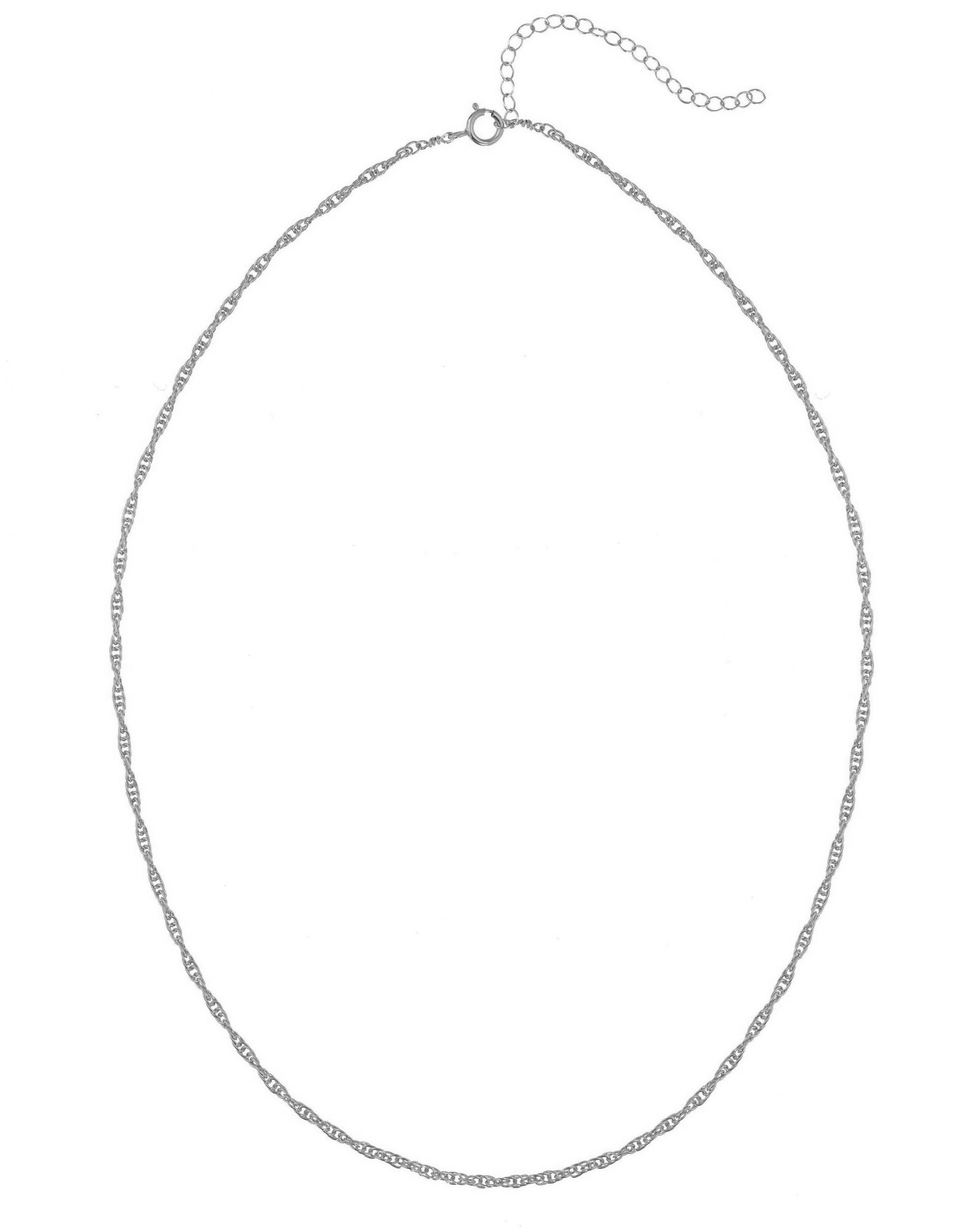 Kali Necklace by KOZAKH. A 14 inch long, 2mm thick twisted rope chain necklace, crafted in Sterling Silver.