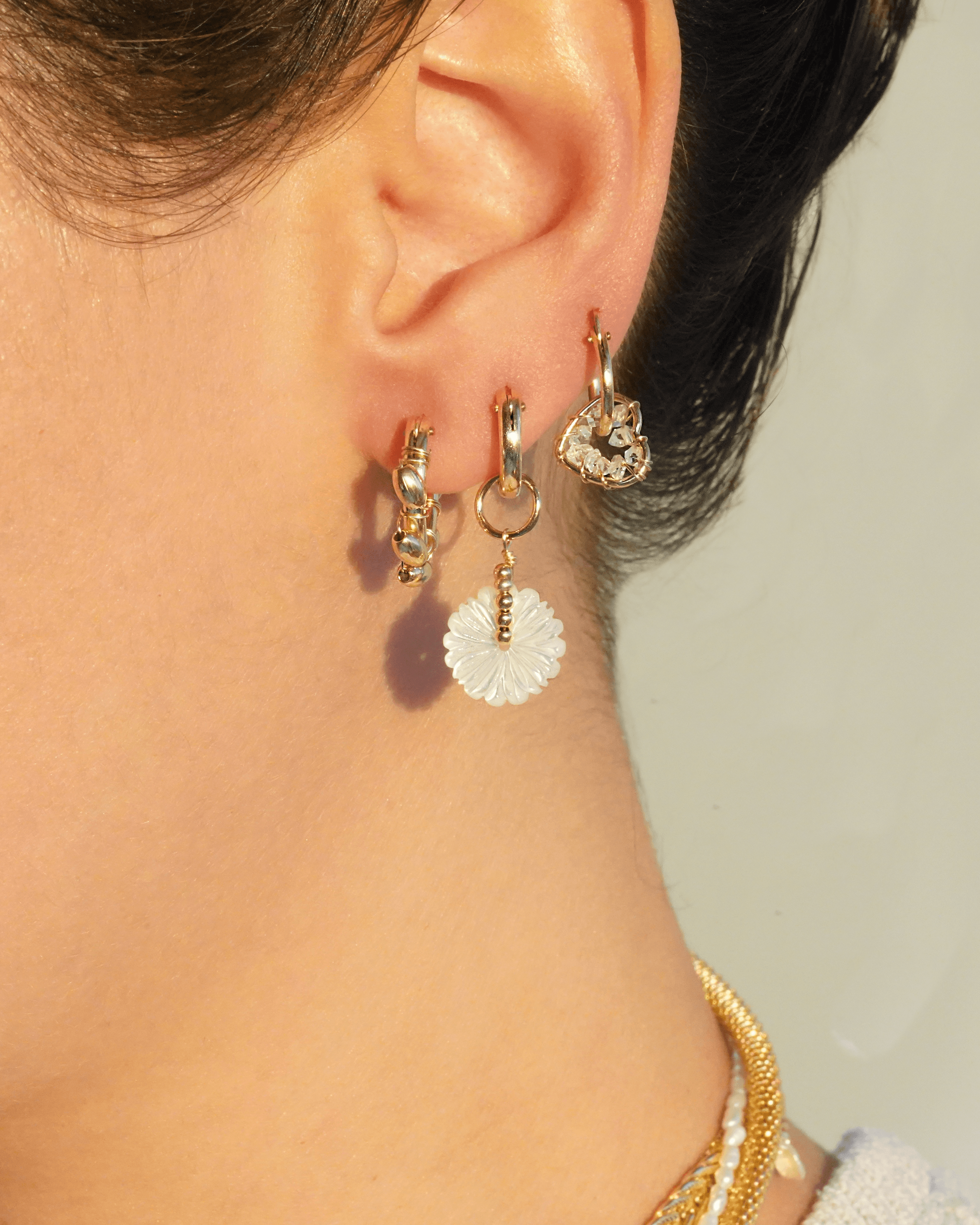 Luli Herkimer Hoop Earrings