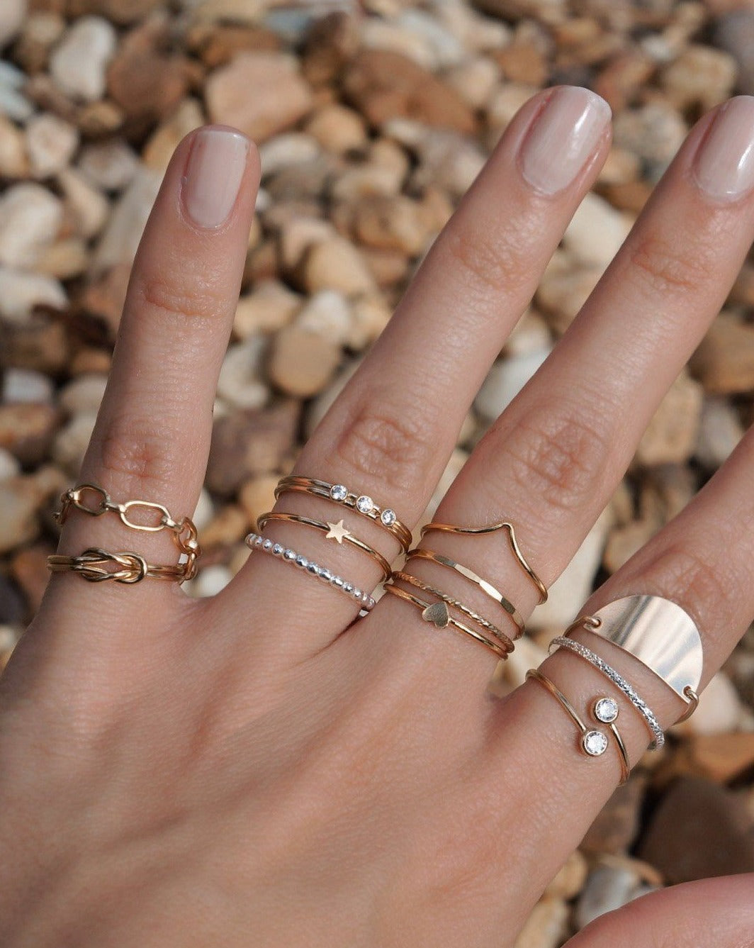 Netta Ring by KOZAKH. A soft chain ring crafted in 14K Gold Filled.