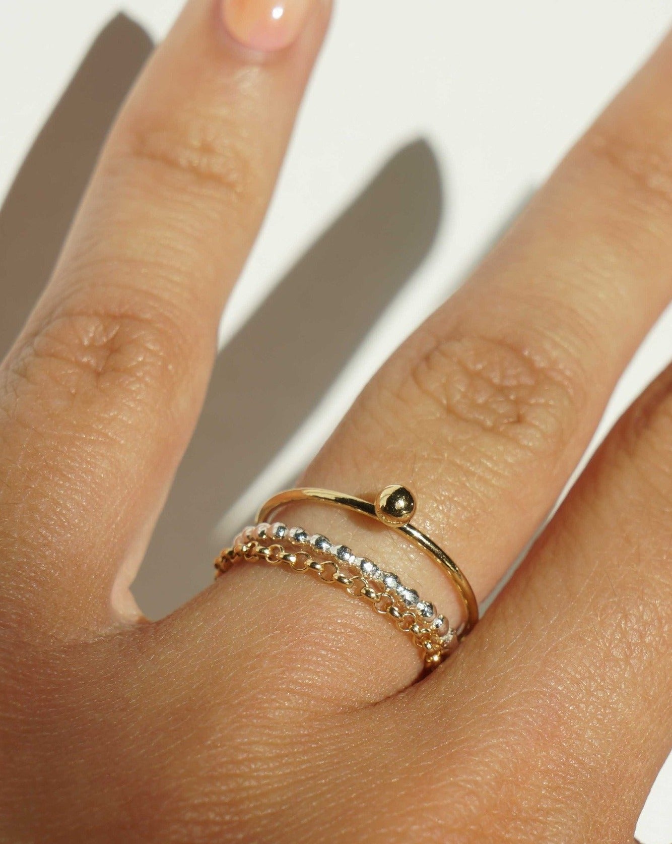 Point Ring by KOZAKH. A ring crafted in 14K Gold Filled, featuring a 3mm seamless bead.