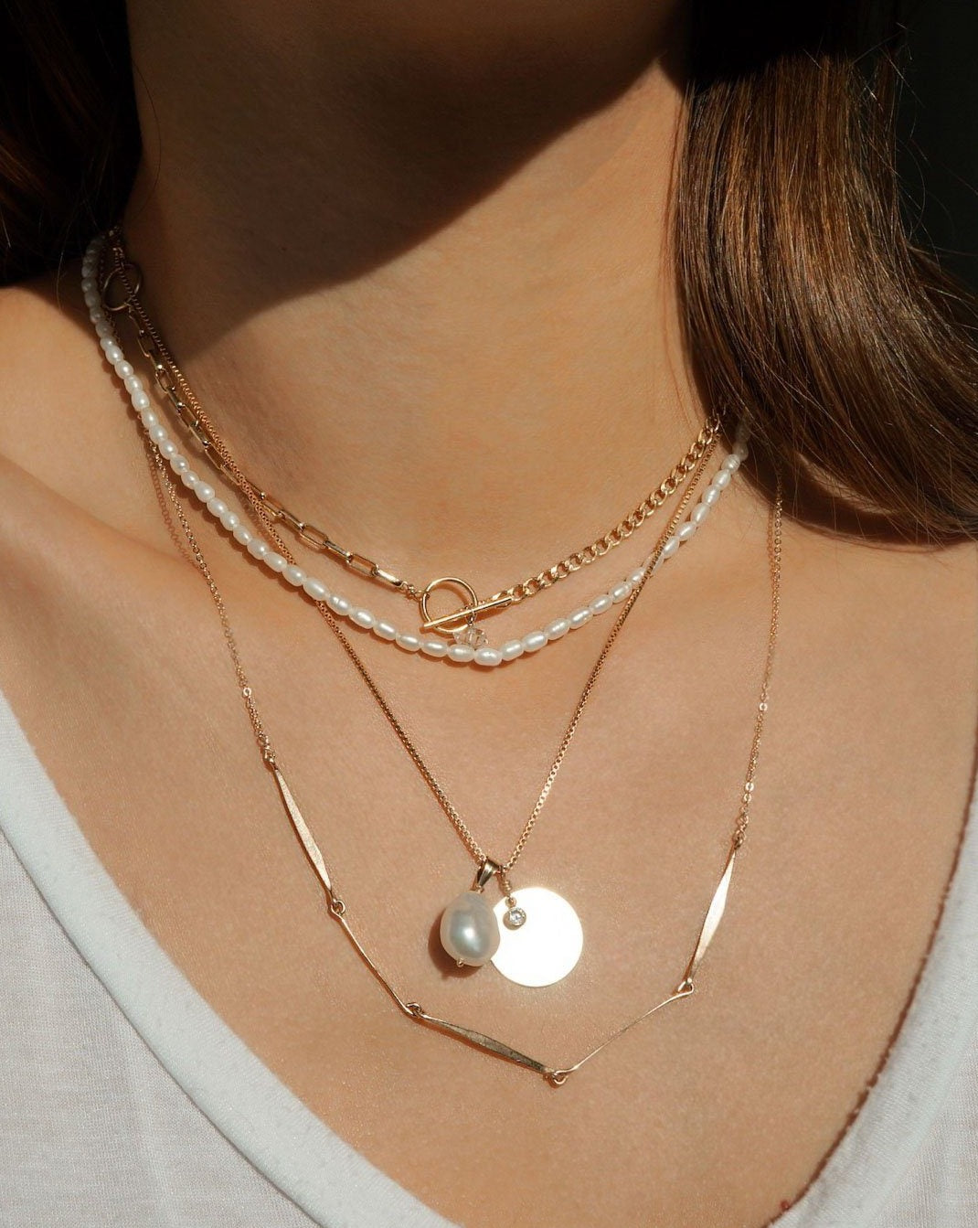 Titi Necklace by KOZAKH. A 16 inches long necklace, crafted in 14K Gold Filled, featuring a Herkimer Diamond.