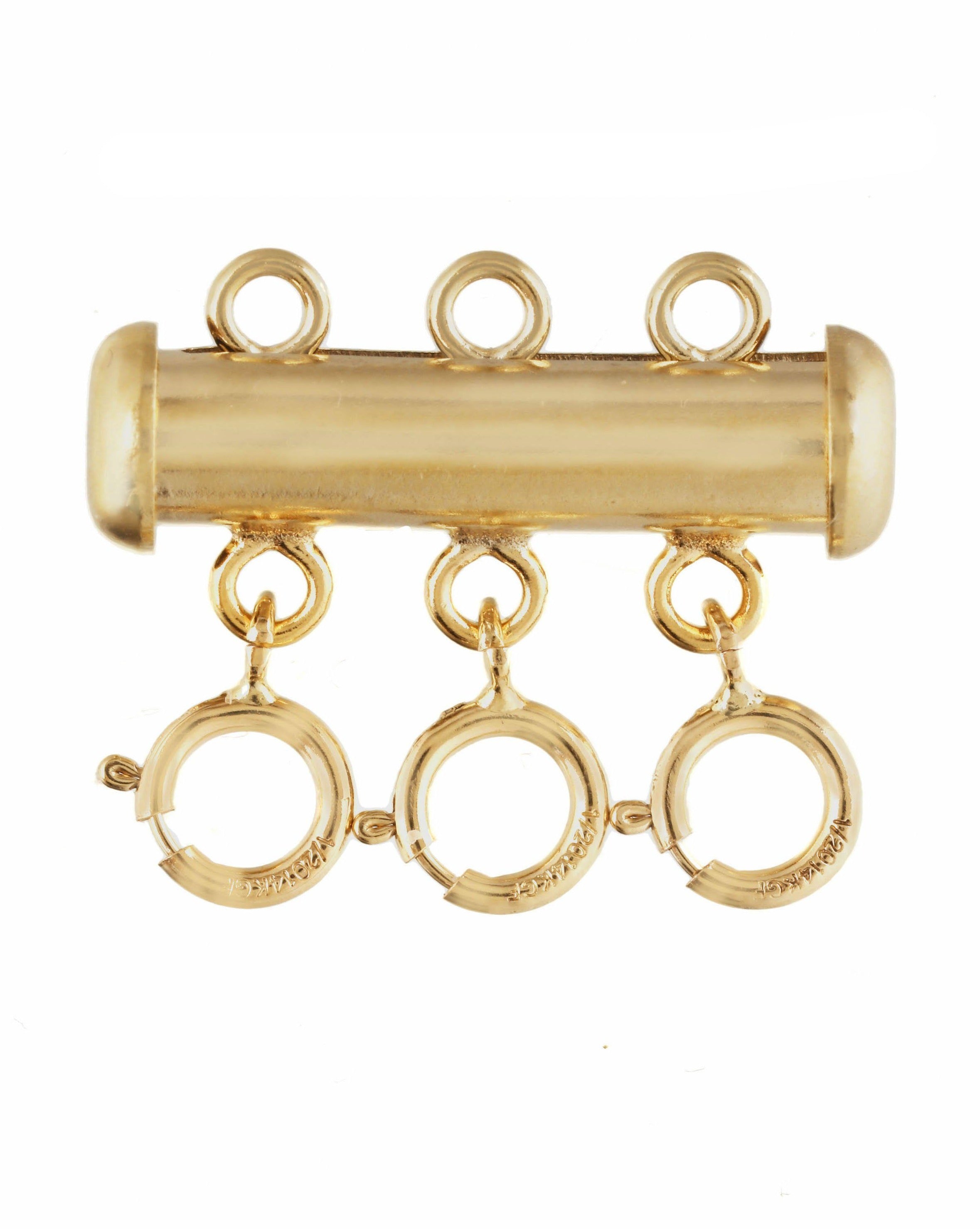 Triple Layering Clasp by KOZAKH. A 14K Gold Filled clasp that atttaches up to 3 necklaces.